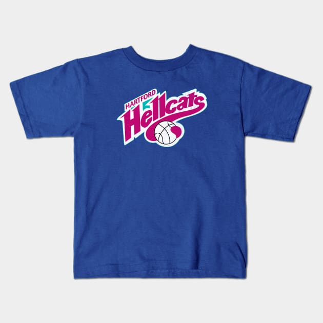 Defunct Hartford Hellcats CBA Basketball 1993 Kids T-Shirt by LocalZonly